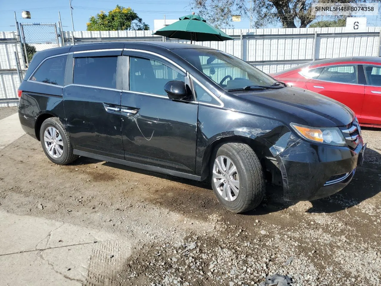 2015 Honda Odyssey Ex VIN: 5FNRL5H48FB074358 Lot: 72926434