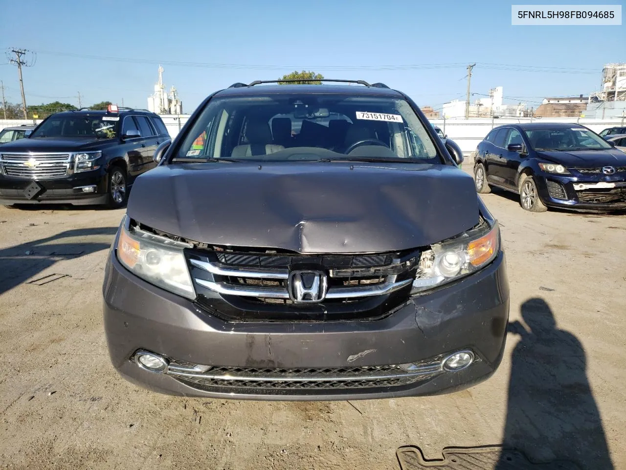 2015 Honda Odyssey Touring VIN: 5FNRL5H98FB094685 Lot: 73151704