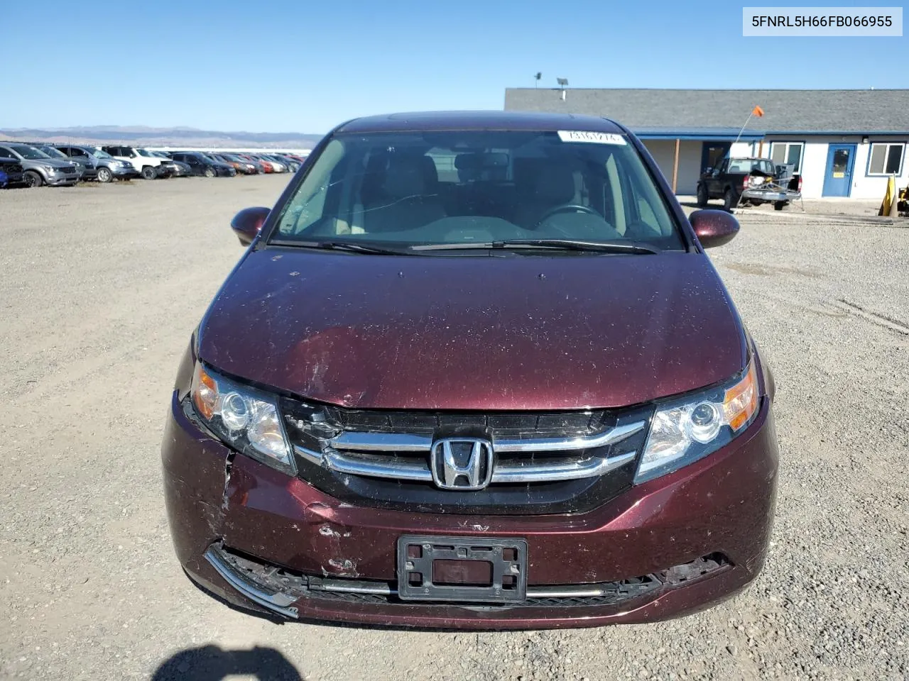 5FNRL5H66FB066955 2015 Honda Odyssey Exl