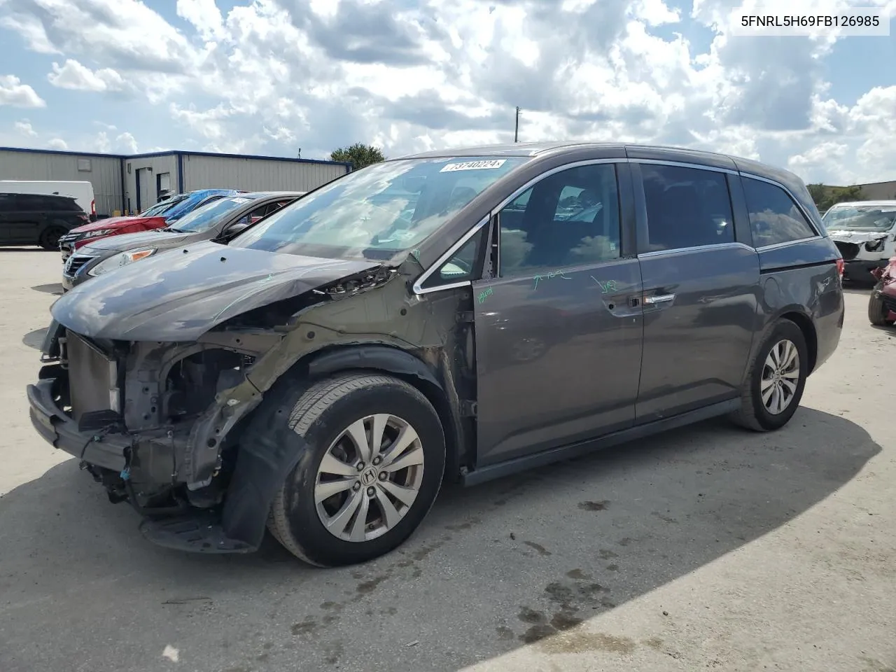 2015 Honda Odyssey Exl VIN: 5FNRL5H69FB126985 Lot: 73740224