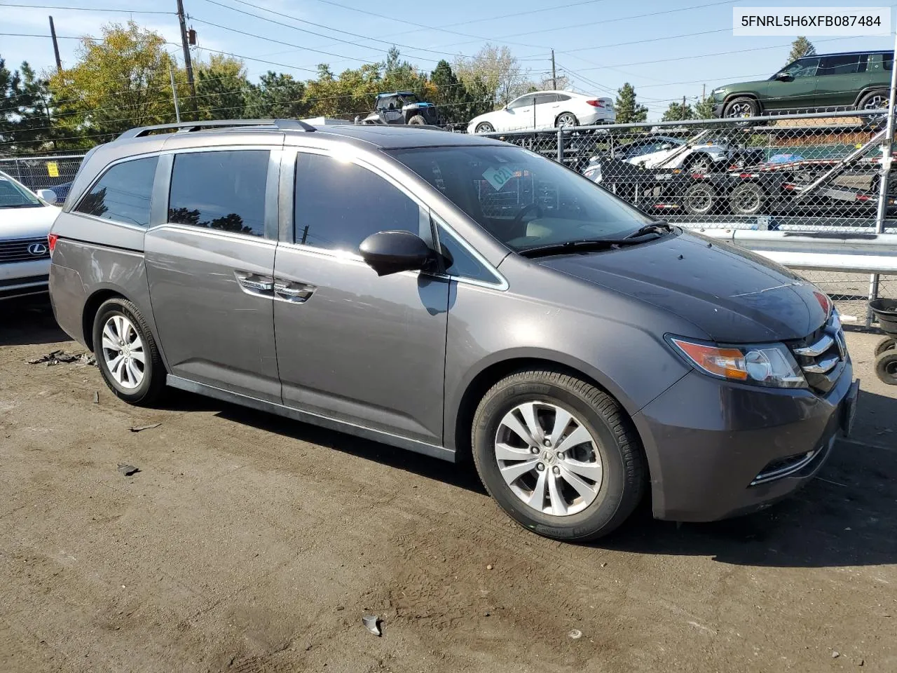 5FNRL5H6XFB087484 2015 Honda Odyssey Exl