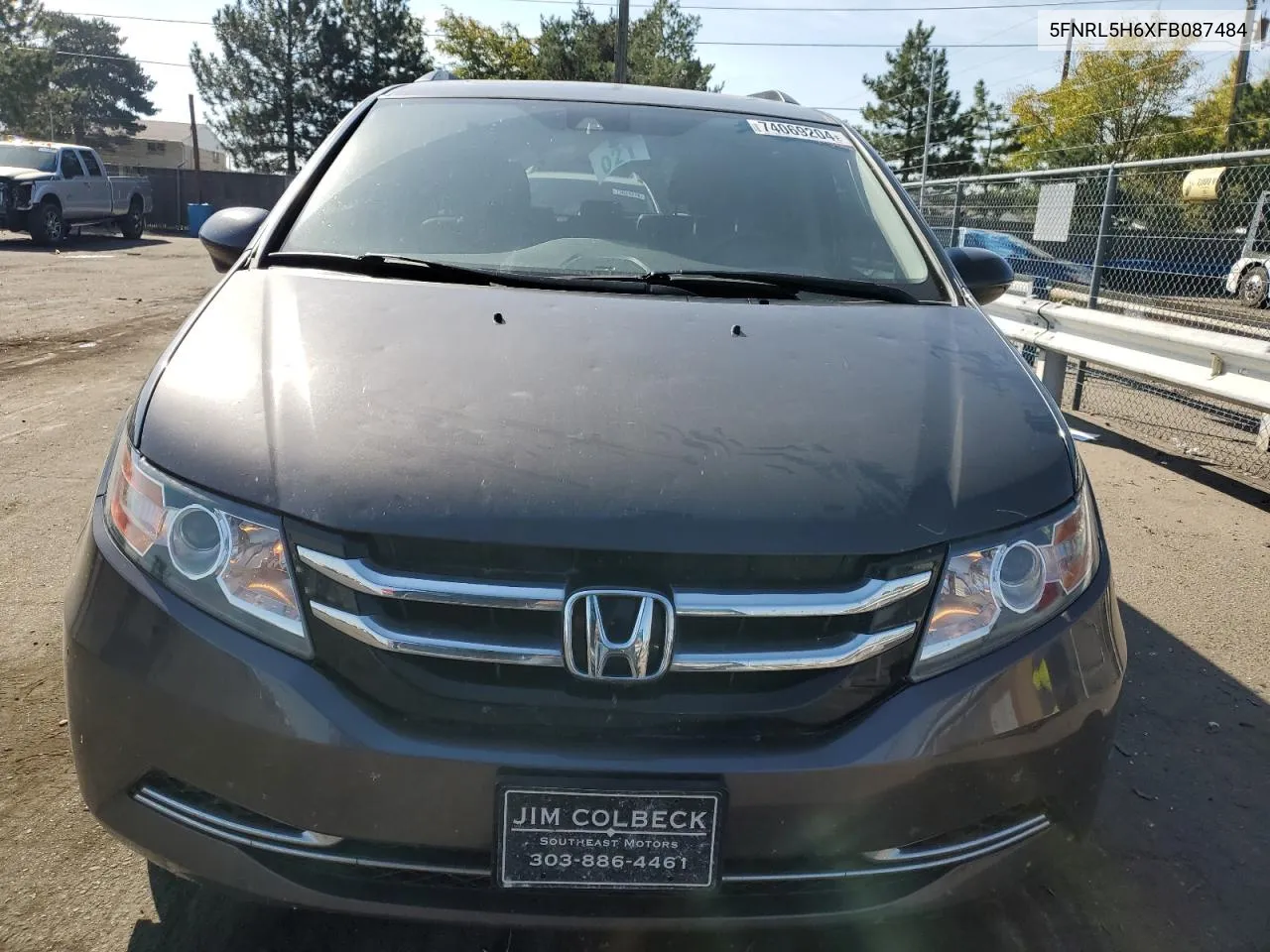 5FNRL5H6XFB087484 2015 Honda Odyssey Exl