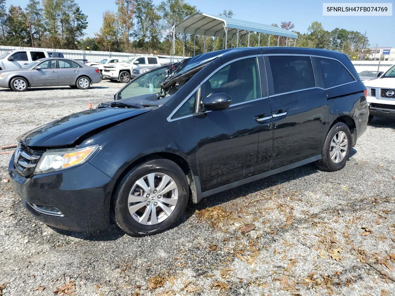 2015 Honda Odyssey Ex VIN: 5FNRL5H47FB074769 Lot: 74730484