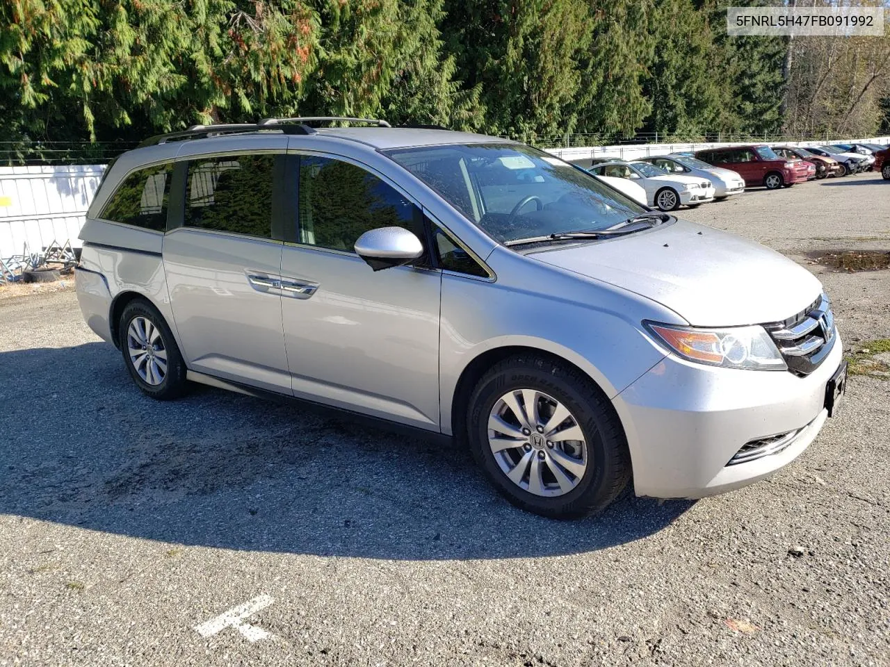 2015 Honda Odyssey Ex VIN: 5FNRL5H47FB091992 Lot: 75004144