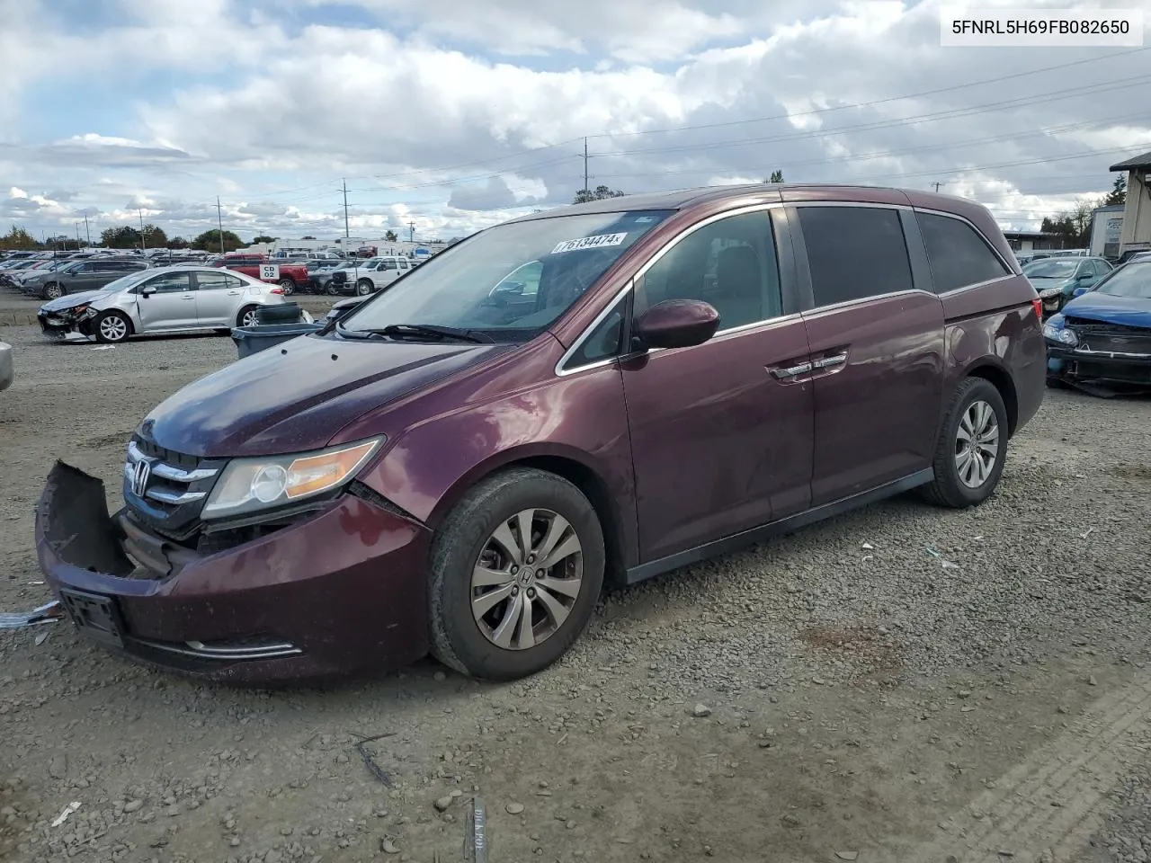 2015 Honda Odyssey Exl VIN: 5FNRL5H69FB082650 Lot: 76134474