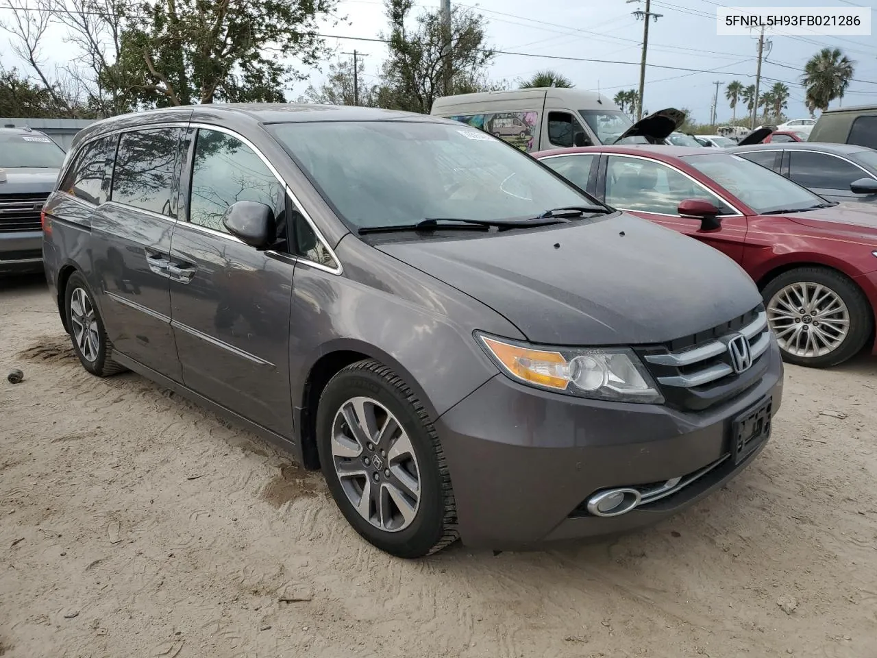 2015 Honda Odyssey Touring VIN: 5FNRL5H93FB021286 Lot: 76593404