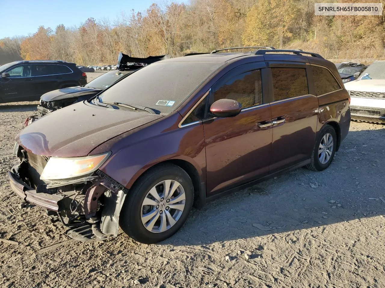 2015 Honda Odyssey Exl VIN: 5FNRL5H65FB005810 Lot: 77140474