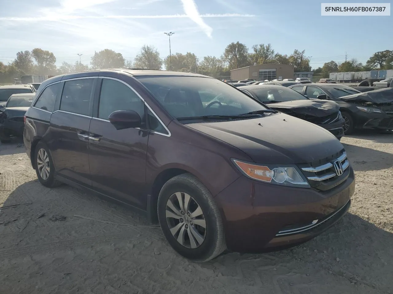 5FNRL5H60FB067387 2015 Honda Odyssey Exl