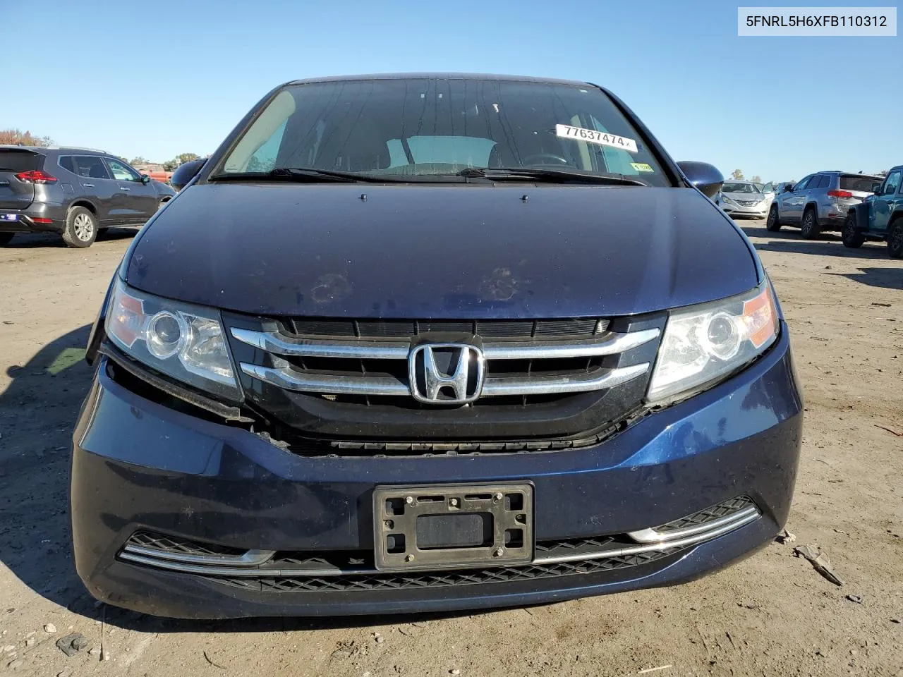 5FNRL5H6XFB110312 2015 Honda Odyssey Exl