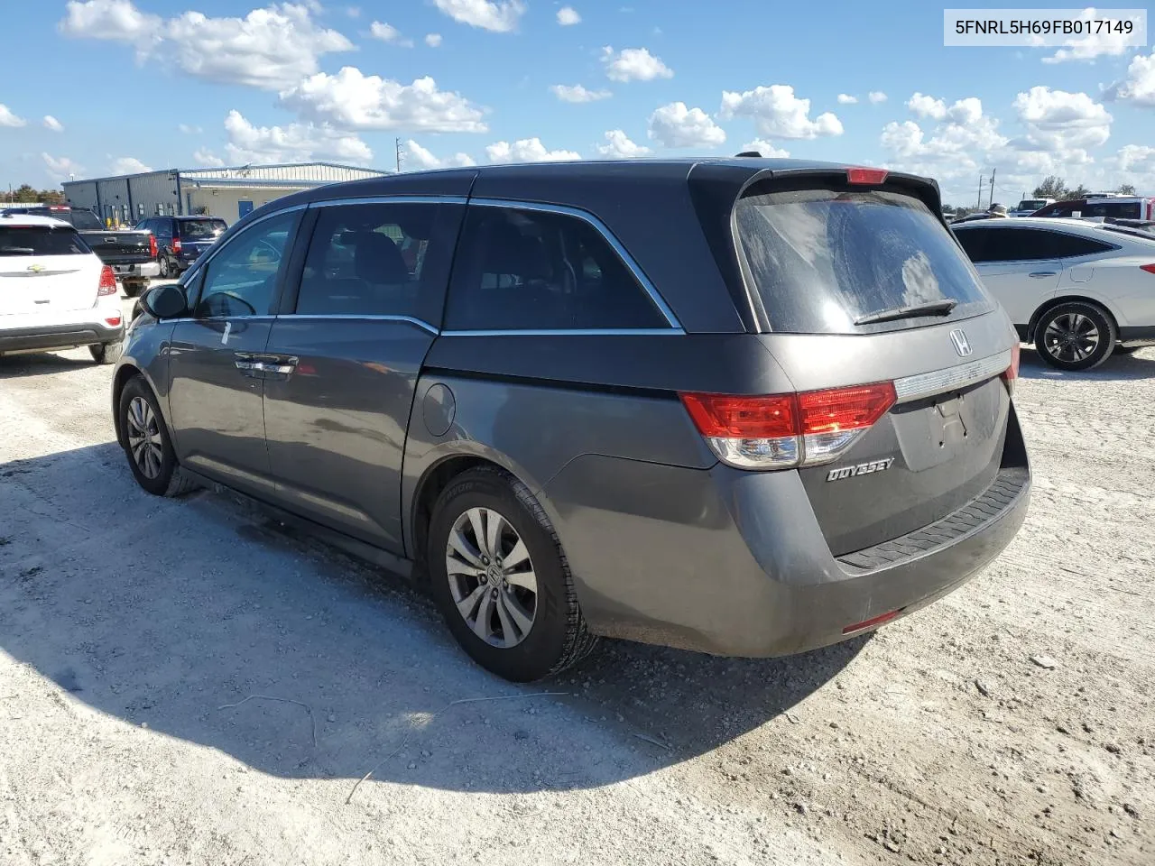 2015 Honda Odyssey Exl VIN: 5FNRL5H69FB017149 Lot: 77659304