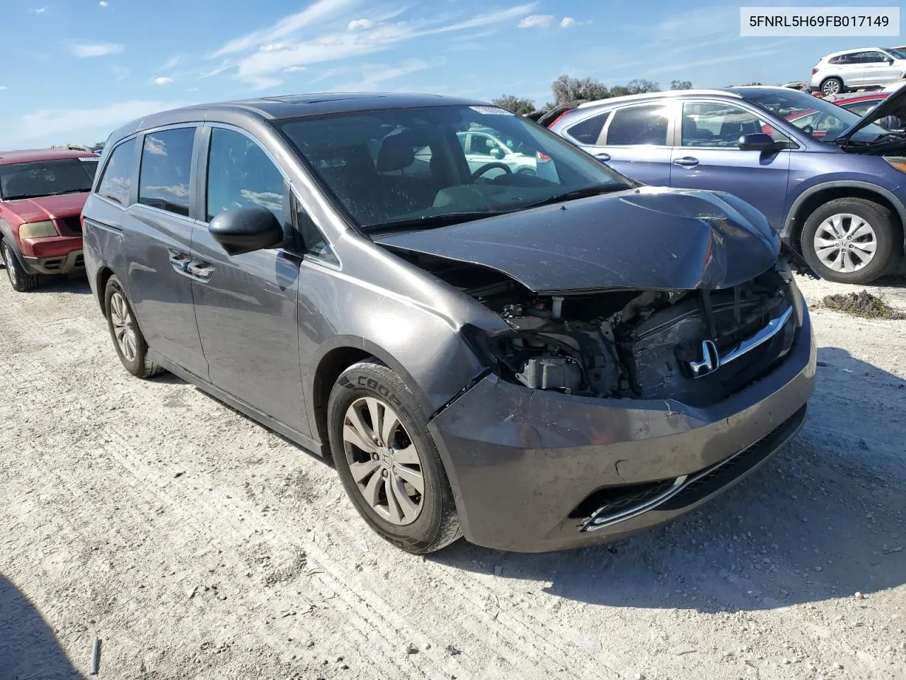 5FNRL5H69FB017149 2015 Honda Odyssey Exl