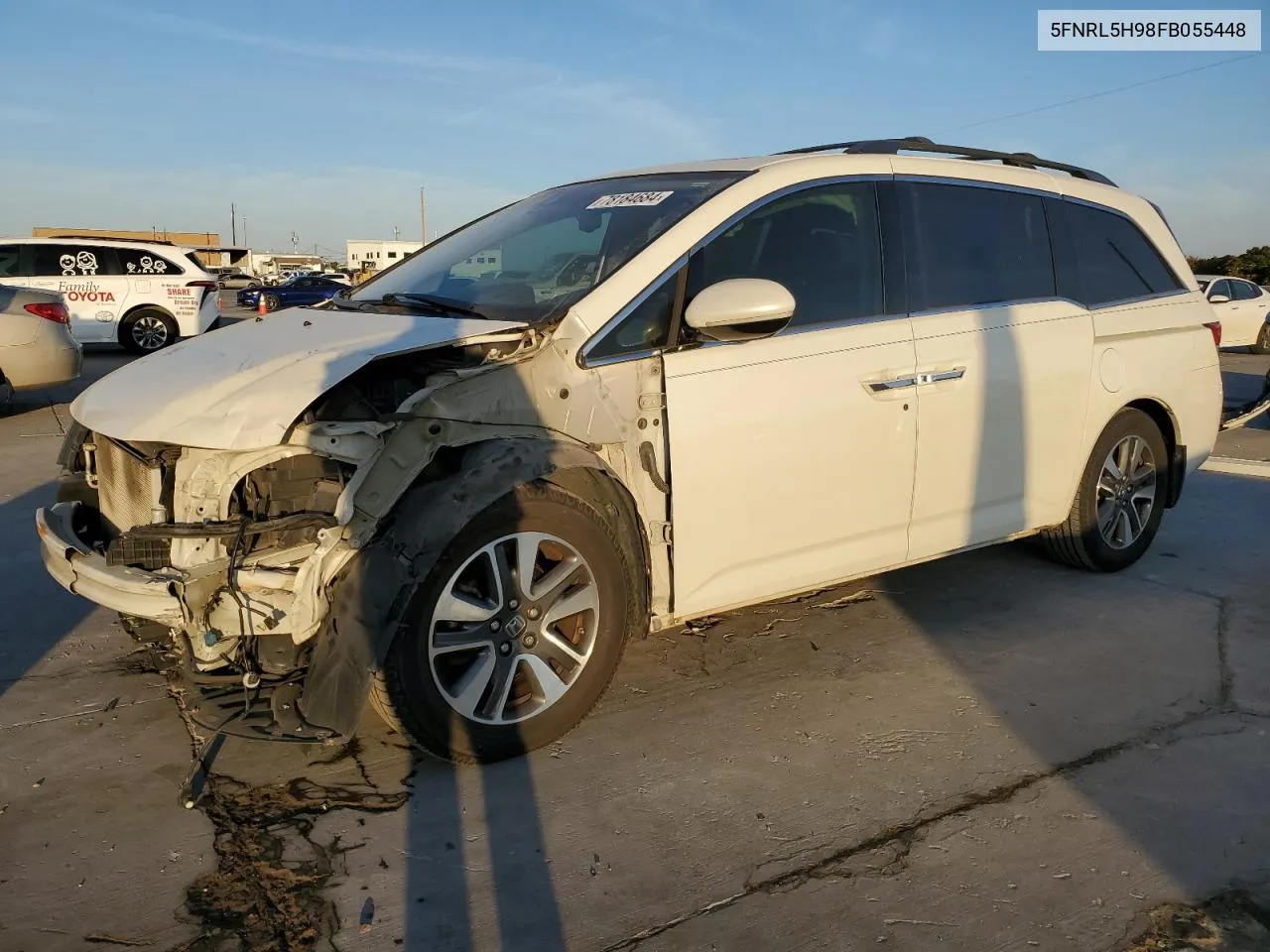 2015 Honda Odyssey Touring VIN: 5FNRL5H98FB055448 Lot: 78184684