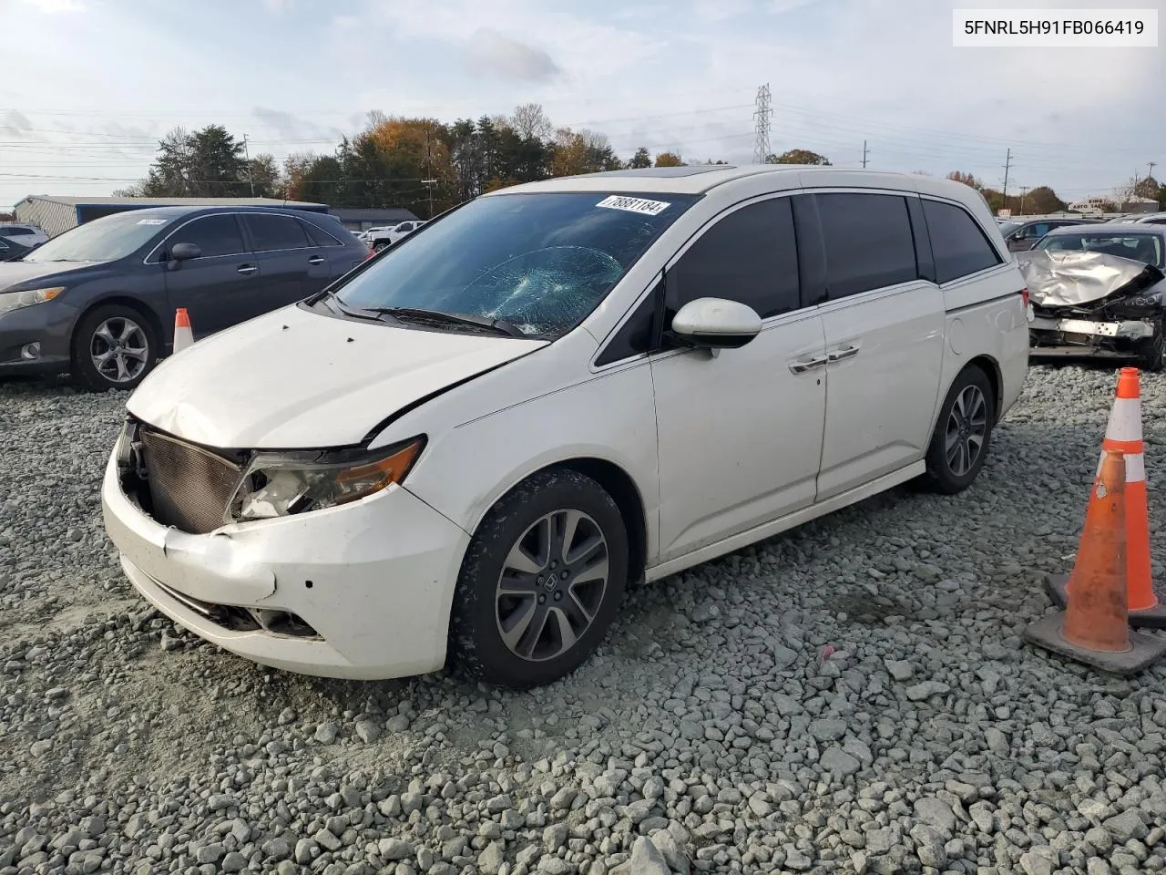 2015 Honda Odyssey Touring VIN: 5FNRL5H91FB066419 Lot: 78881184