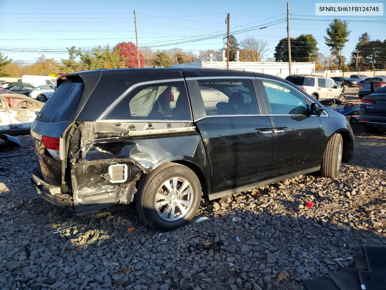 2015 Honda Odyssey Exl VIN: 5FNRL5H61FB124745 Lot: 79446944