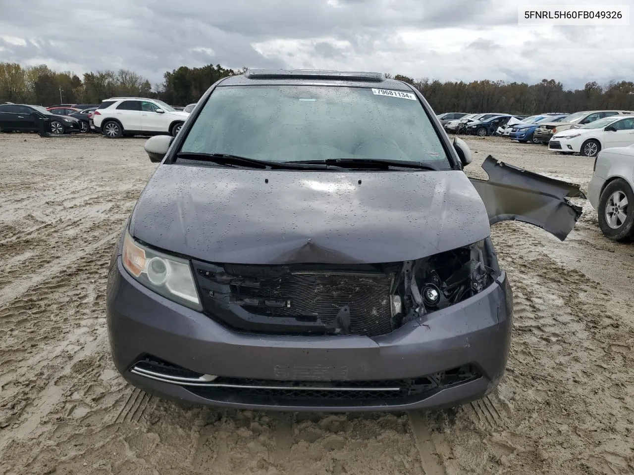 2015 Honda Odyssey Exl VIN: 5FNRL5H60FB049326 Lot: 79681134