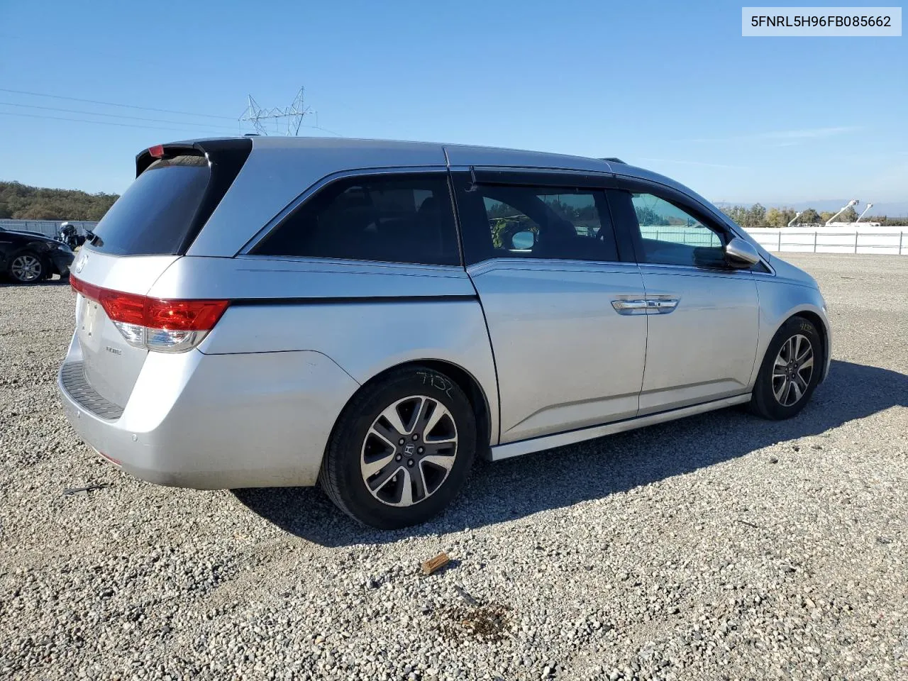 2015 Honda Odyssey Touring VIN: 5FNRL5H96FB085662 Lot: 80080094