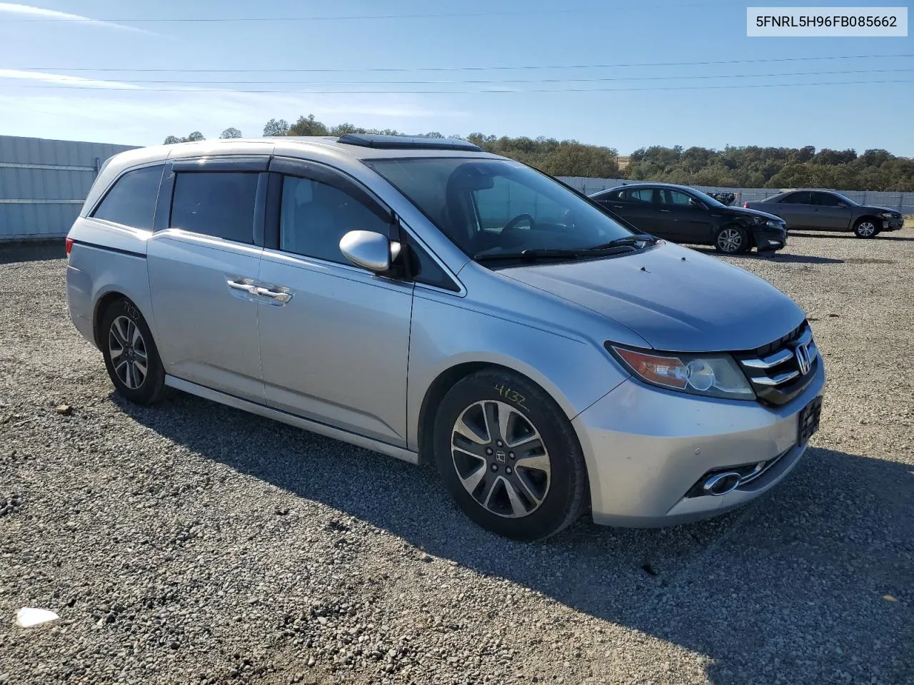 2015 Honda Odyssey Touring VIN: 5FNRL5H96FB085662 Lot: 80080094