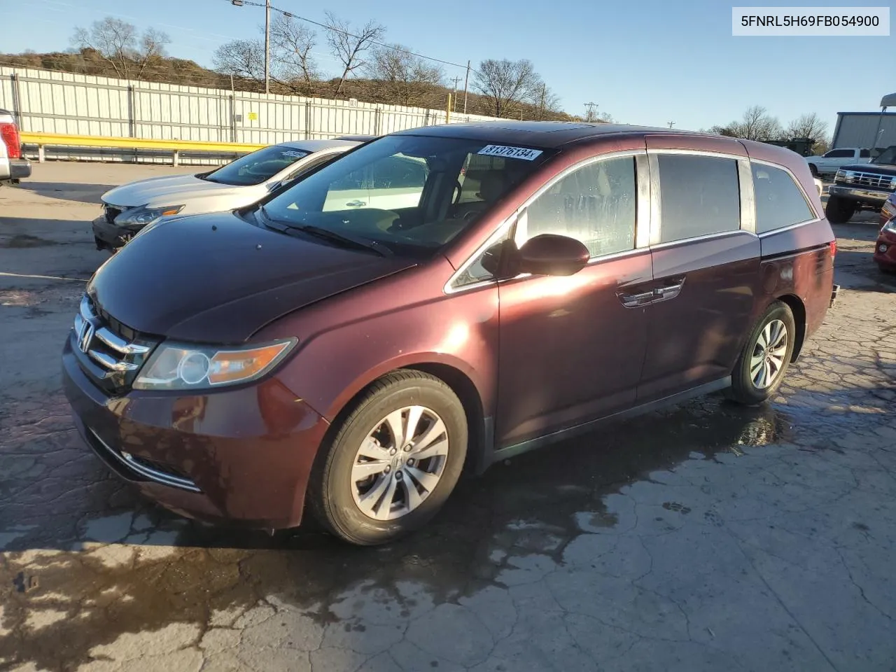 2015 Honda Odyssey Exl VIN: 5FNRL5H69FB054900 Lot: 81376134