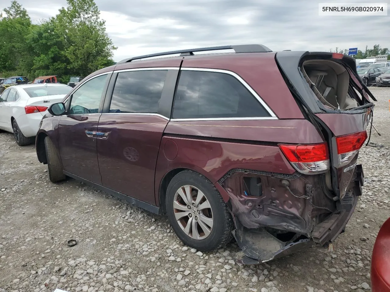 2016 Honda Odyssey Exl VIN: 5FNRL5H69GB020974 Lot: 55695684