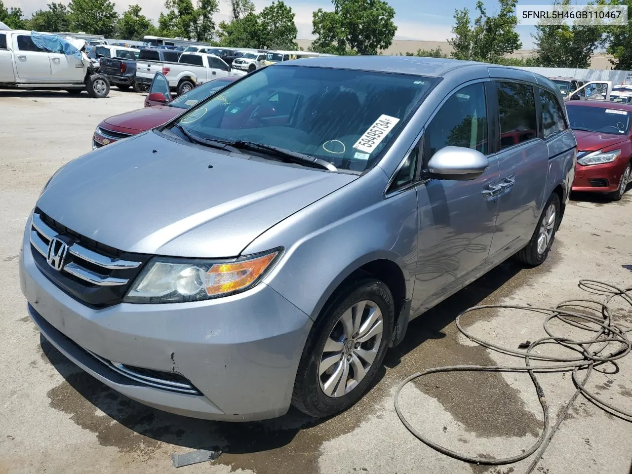 5FNRL5H46GB110467 2016 Honda Odyssey Ex