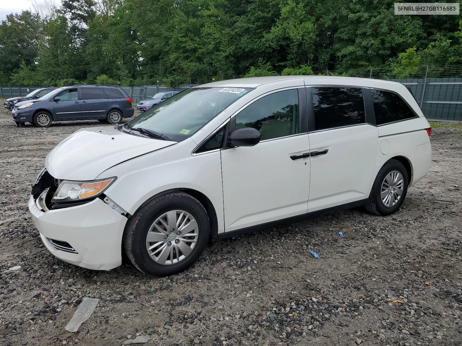 2016 Honda Odyssey Lx VIN: 5FNRL5H27GB116583 Lot: 62224224