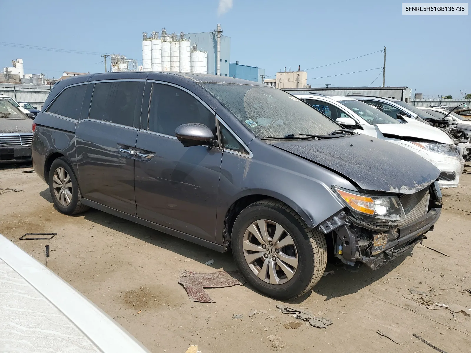 2016 Honda Odyssey Exl VIN: 5FNRL5H61GB136735 Lot: 64864354