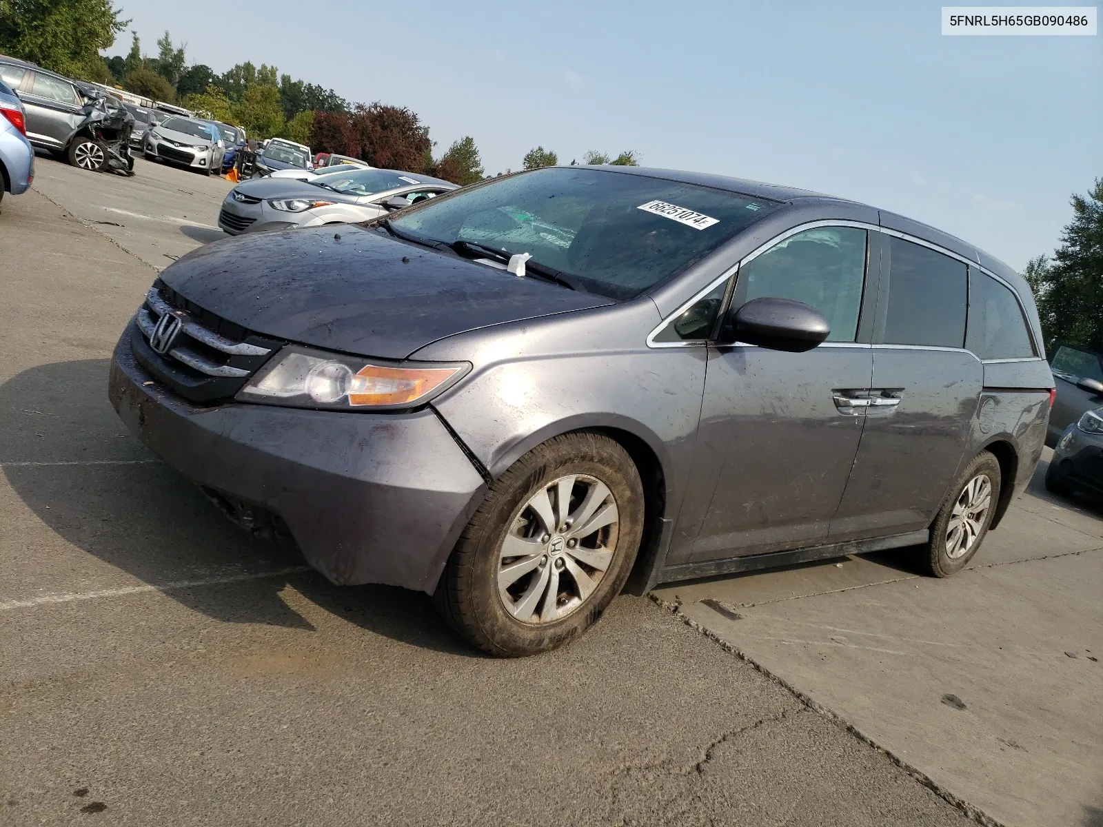 5FNRL5H65GB090486 2016 Honda Odyssey Exl