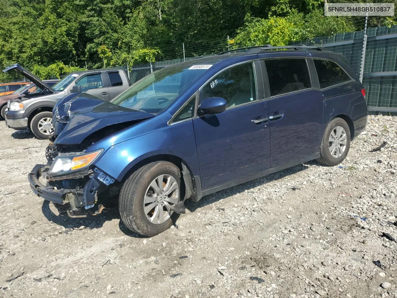 5FNRL5H48GB510837 2016 Honda Odyssey Ex