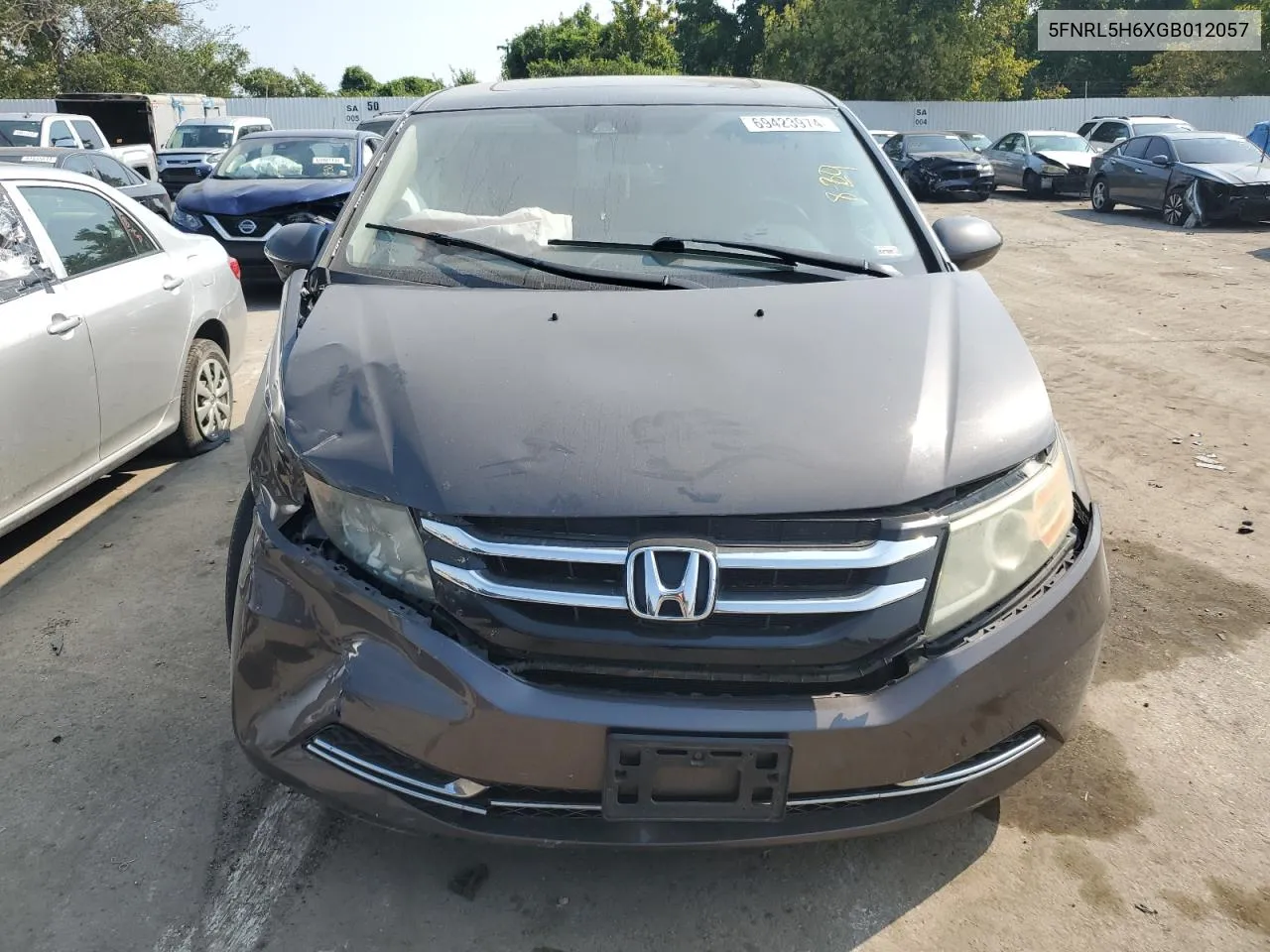 5FNRL5H6XGB012057 2016 Honda Odyssey Exl