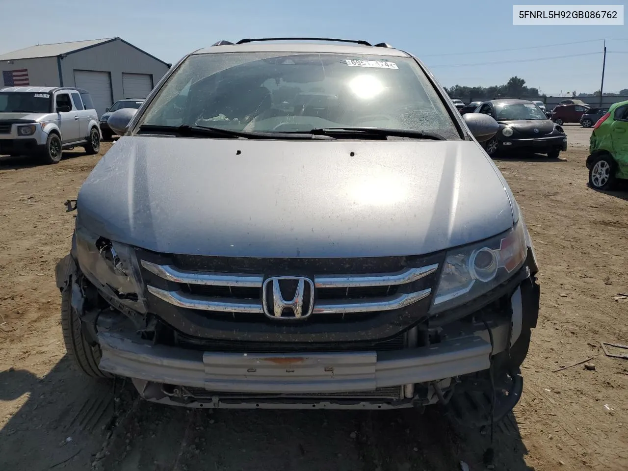 2016 Honda Odyssey Touring VIN: 5FNRL5H92GB086762 Lot: 69517474