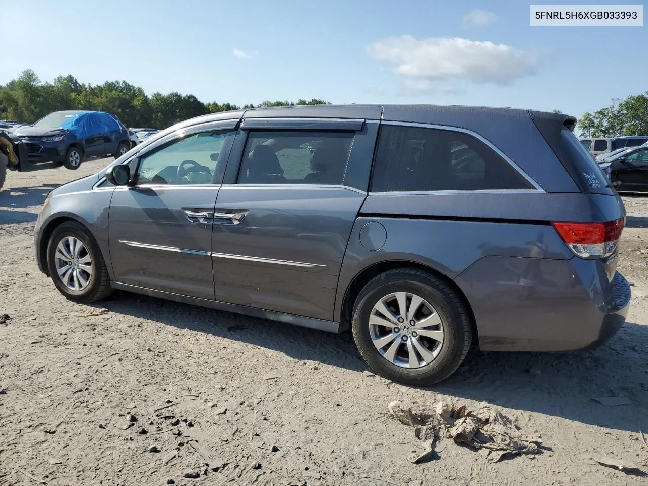 5FNRL5H6XGB033393 2016 Honda Odyssey Exl