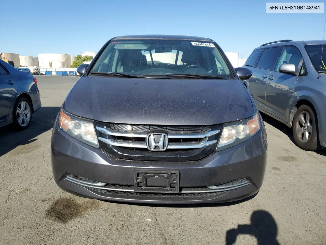 2016 Honda Odyssey Se VIN: 5FNRL5H31GB148941 Lot: 69942654