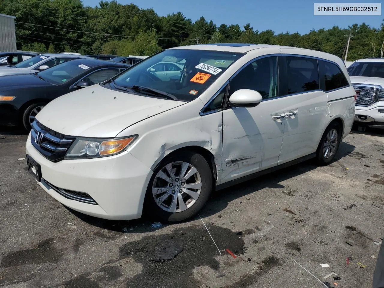 2016 Honda Odyssey Exl VIN: 5FNRL5H69GB032512 Lot: 70258774