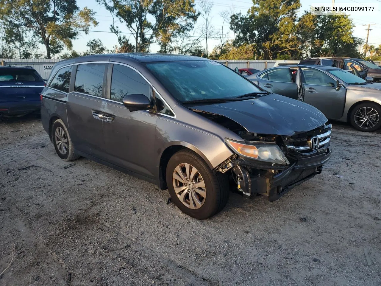 5FNRL5H64GB099177 2016 Honda Odyssey Exl