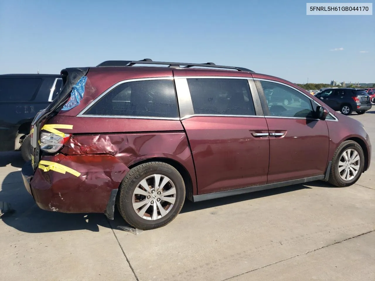 2016 Honda Odyssey Exl VIN: 5FNRL5H61GB044170 Lot: 70858564