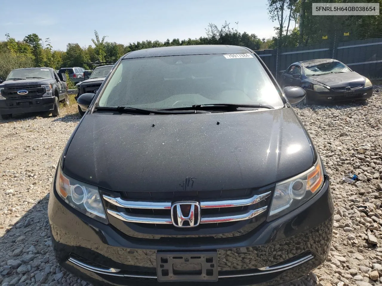 2016 Honda Odyssey Exl VIN: 5FNRL5H64GB038654 Lot: 70917884