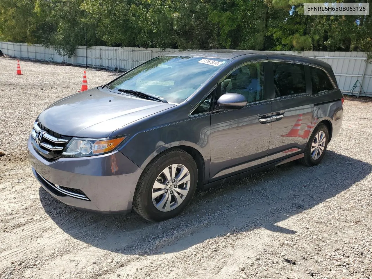 2016 Honda Odyssey Exl VIN: 5FNRL5H65GB063126 Lot: 71167934