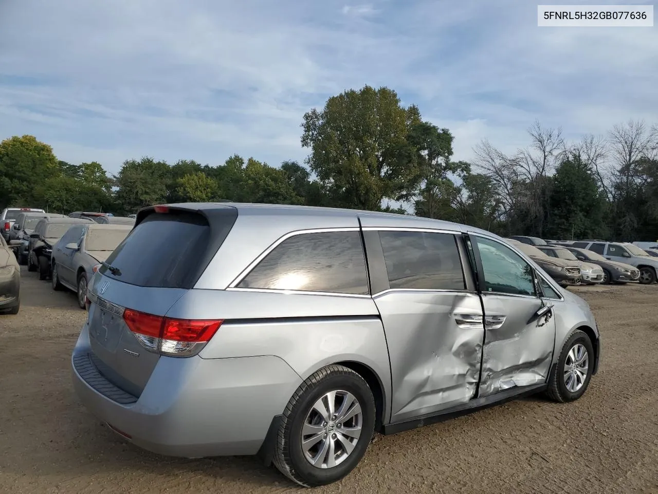 2016 Honda Odyssey Se VIN: 5FNRL5H32GB077636 Lot: 71225224