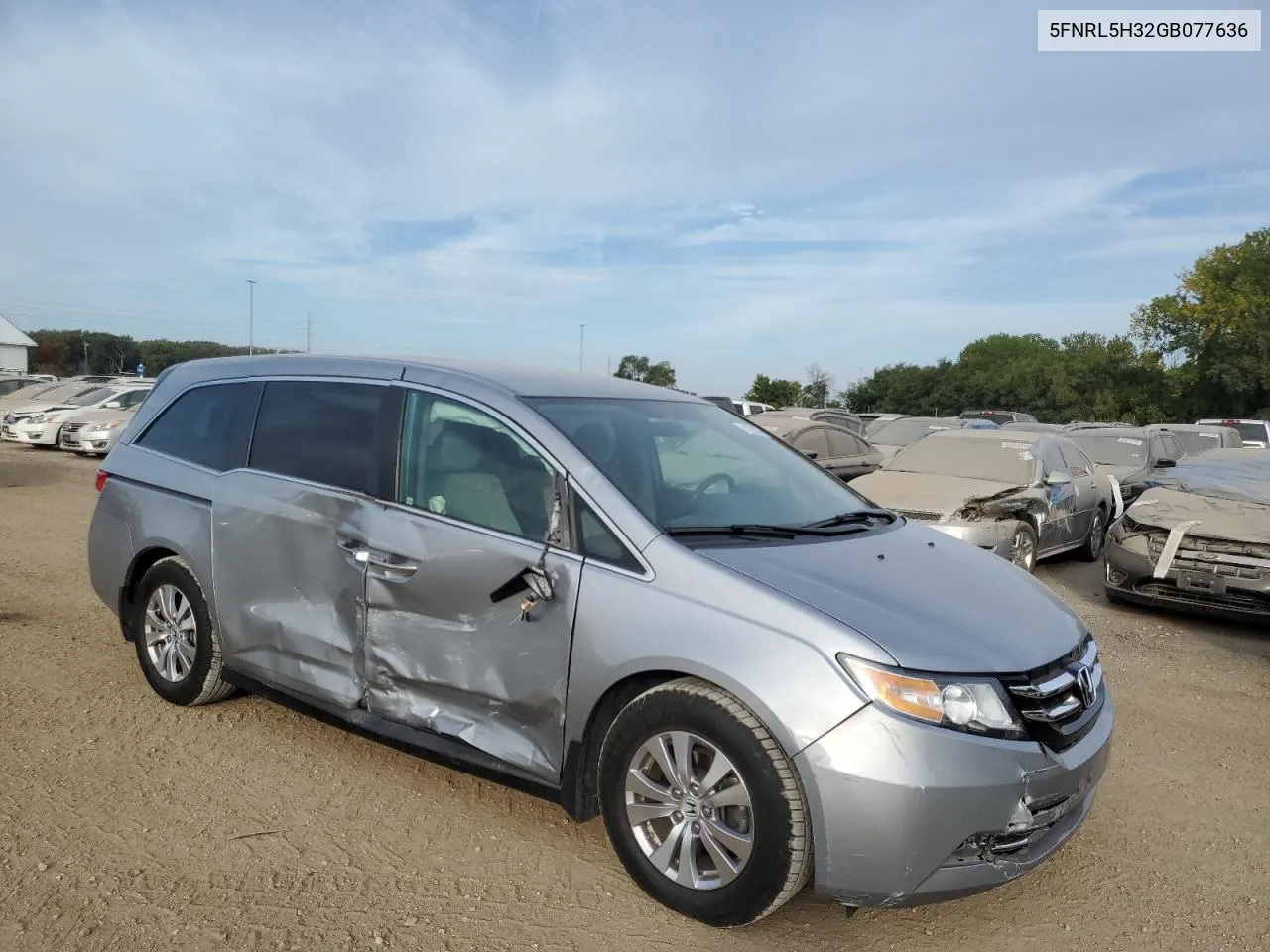 2016 Honda Odyssey Se VIN: 5FNRL5H32GB077636 Lot: 71225224