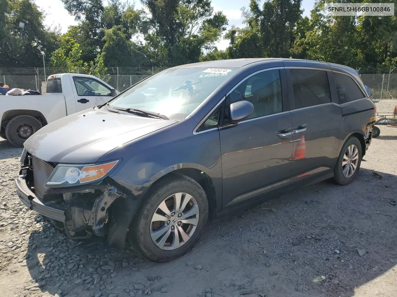 2016 Honda Odyssey Exl VIN: 5FNRL5H66GB100846 Lot: 71345474