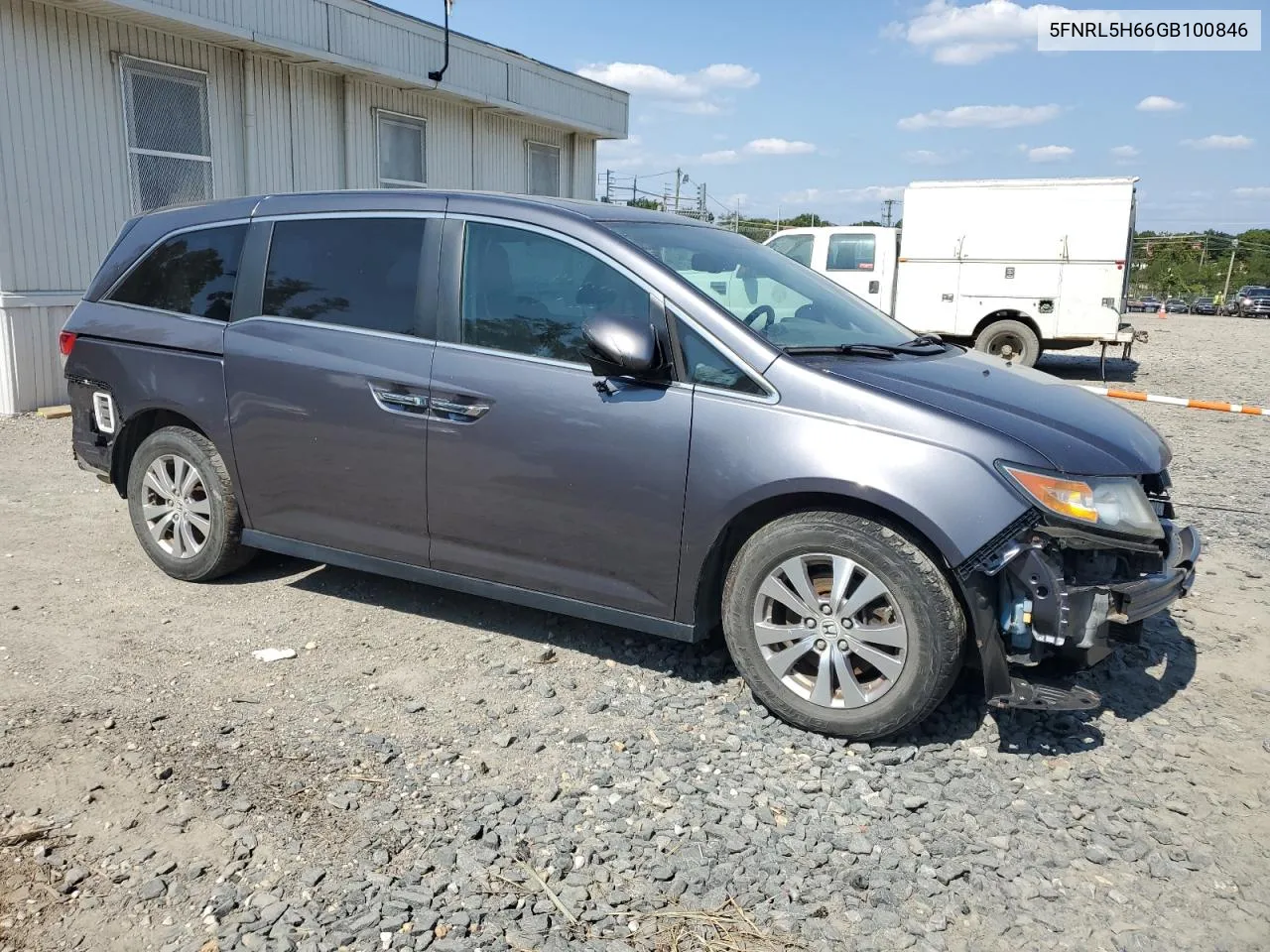 5FNRL5H66GB100846 2016 Honda Odyssey Exl