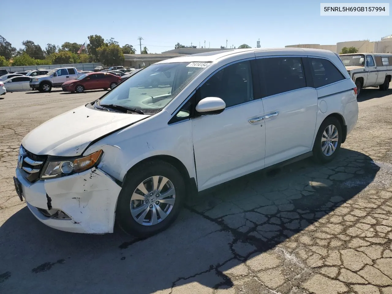 2016 Honda Odyssey Exl VIN: 5FNRL5H69GB157994 Lot: 71414154