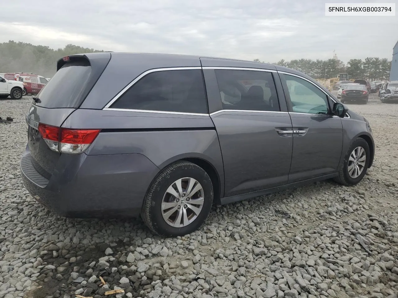 5FNRL5H6XGB003794 2016 Honda Odyssey Exl