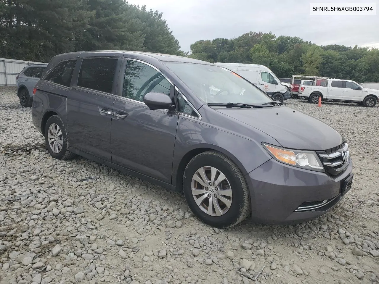 2016 Honda Odyssey Exl VIN: 5FNRL5H6XGB003794 Lot: 71544514