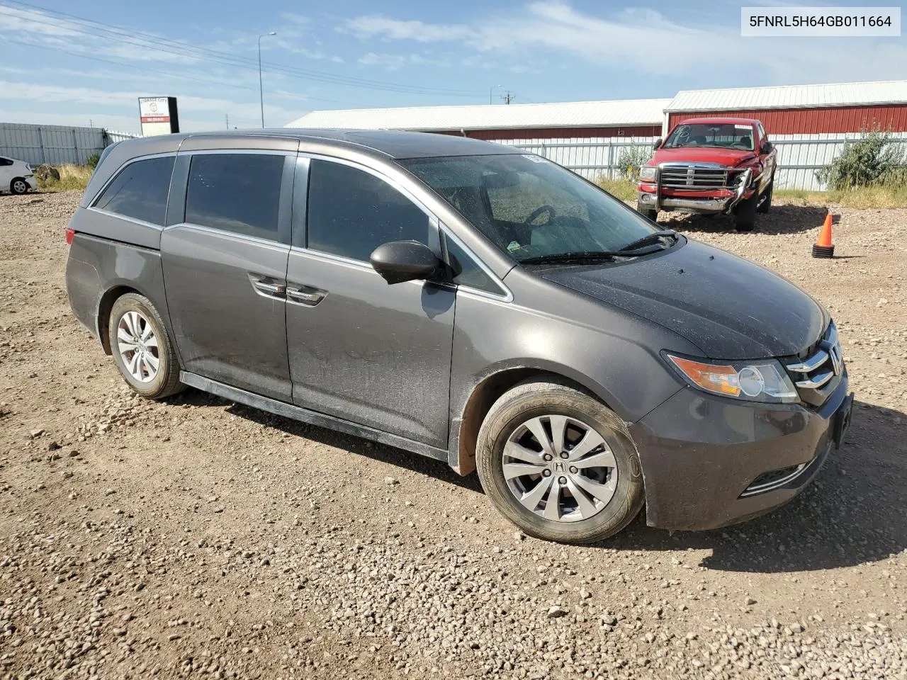 2016 Honda Odyssey Exl VIN: 5FNRL5H64GB011664 Lot: 71564124