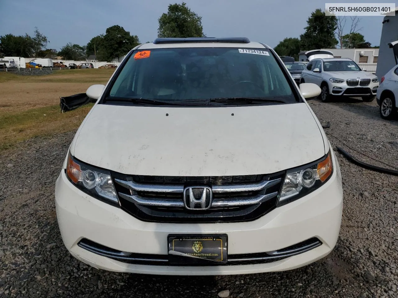 5FNRL5H60GB021401 2016 Honda Odyssey Exl