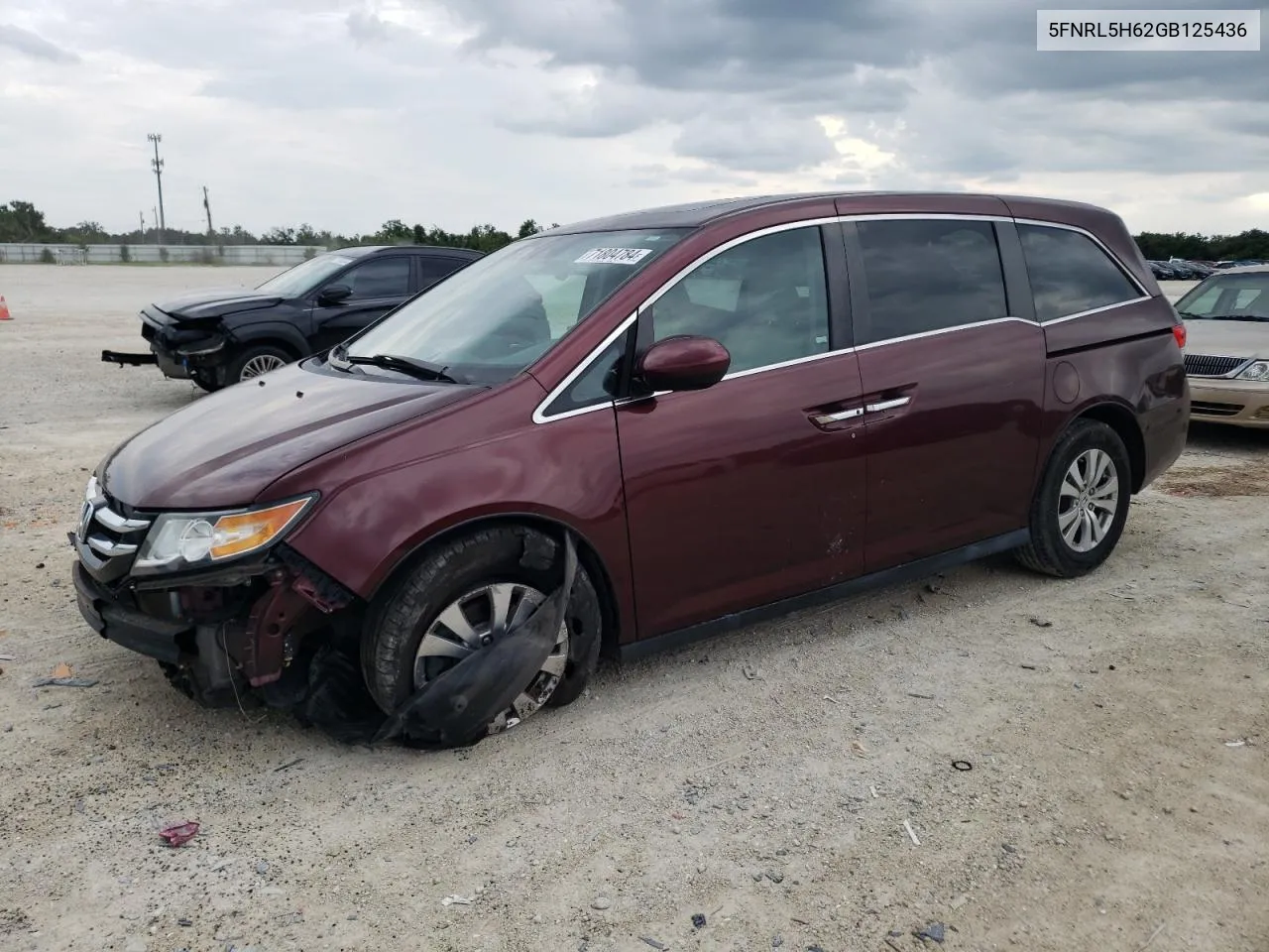 5FNRL5H62GB125436 2016 Honda Odyssey Exl