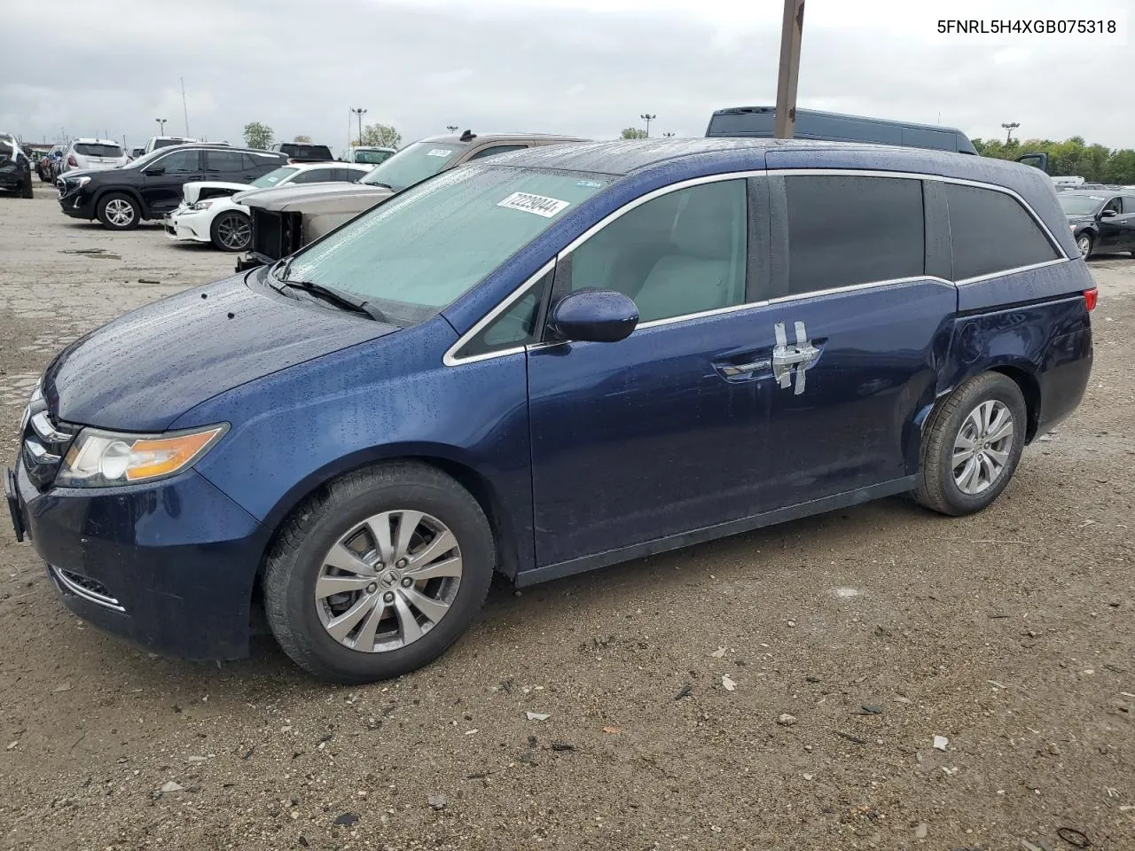 2016 Honda Odyssey Ex VIN: 5FNRL5H4XGB075318 Lot: 72229044