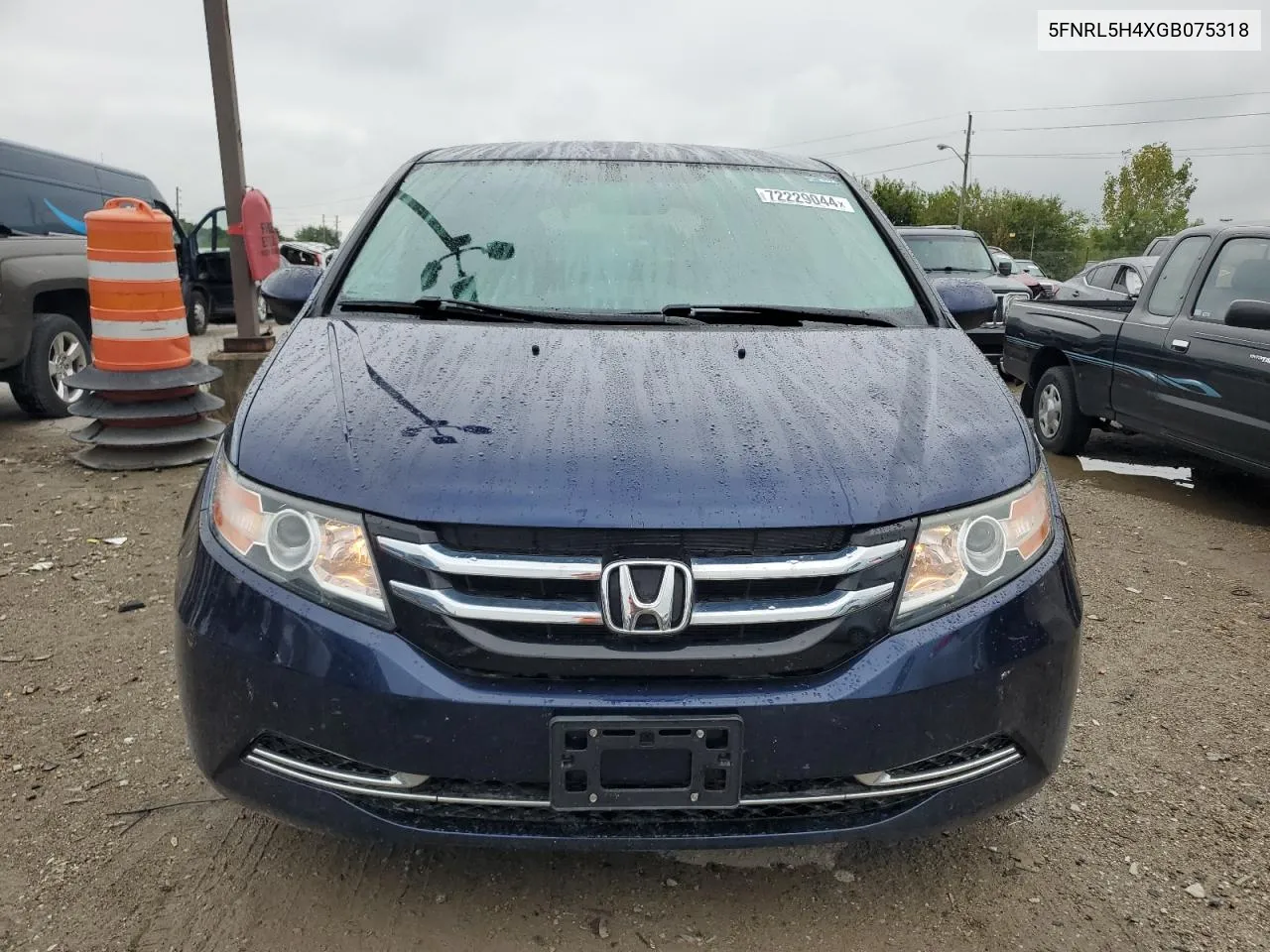 2016 Honda Odyssey Ex VIN: 5FNRL5H4XGB075318 Lot: 72229044