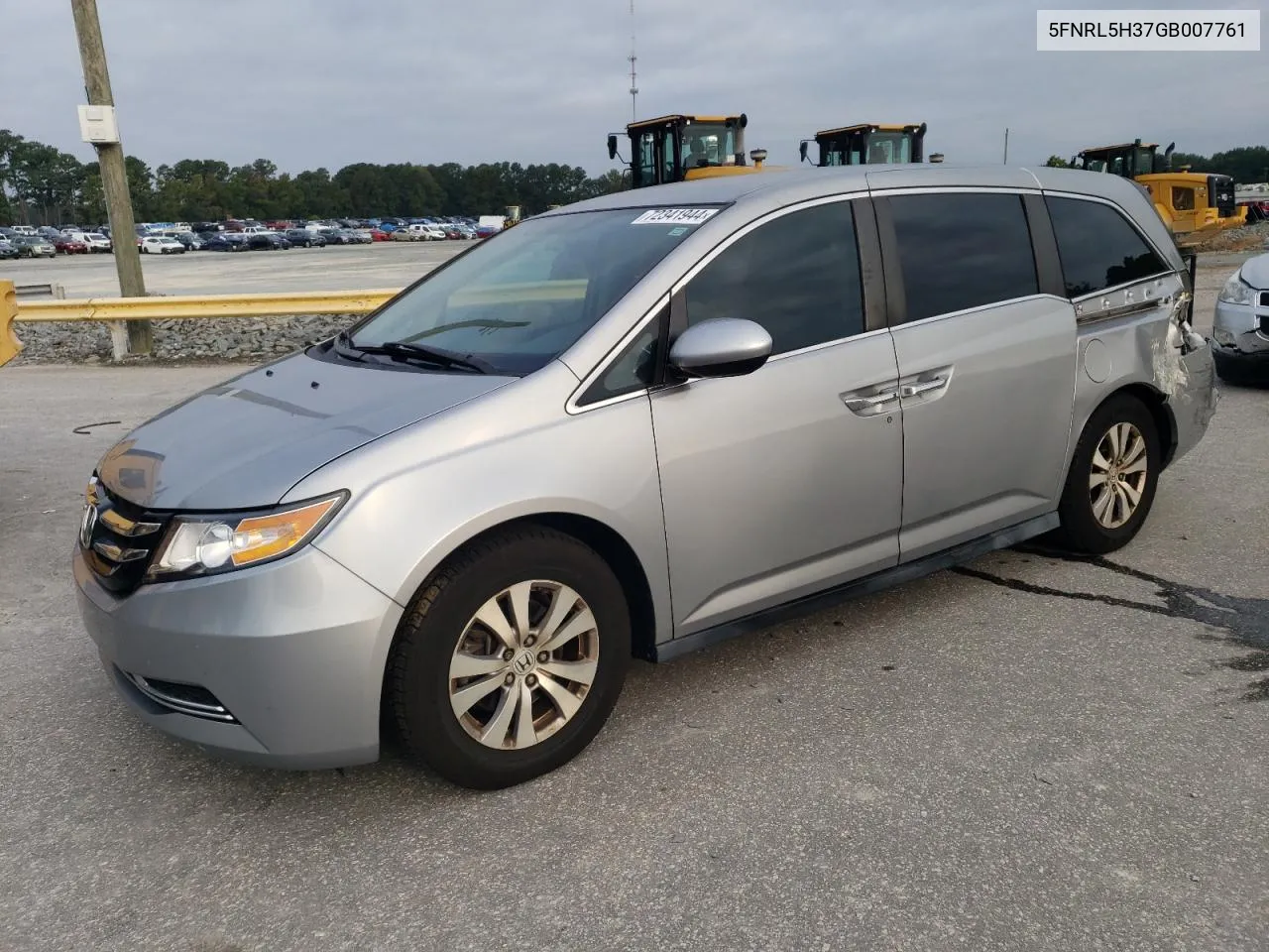 2016 Honda Odyssey Se VIN: 5FNRL5H37GB007761 Lot: 72341944